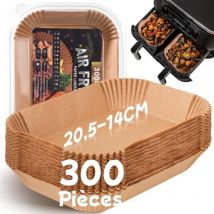 Trimec - Papier Cuisson pour Air Fryer,300 Pièces 20,5x14cm Rectangulair Paper Liners Friteuse Sans Huile Accessoires pour Dual Zone Double Stack