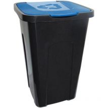 Papier de recyclage en polypropylène, avec un couvercle, 50 litres, 36,5x37x55,5 couvercle bleu