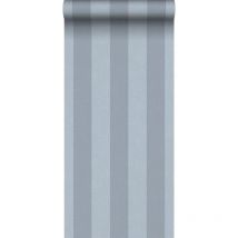 Sanders&sanders - papier peint à rayures bleu gris