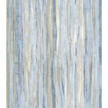 Sanders&sanders - papier peint à rayures bleu et beige