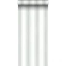 Sanders&sanders - papier peint à rayures vert grisé et blanc