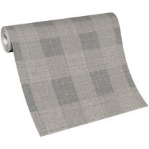 Papier peint anglais marron & bleu à carreaux Tapisserie rétro motif carreaux anglais Papier peint pour salle à manger vintage marron