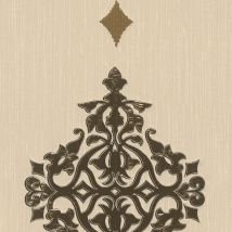 Papier peint beige crème & doré élégant damassé Tapisserie salon baroque beige Papier peint intissé motif relief baroque