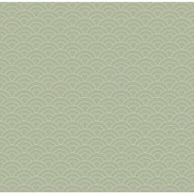 Sanders&sanders - papier peint art déco vert grisé