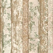 Papier peint imitation bois Papier peint effet bois Tapisserie imitation bois Papier peint intissé Beige/crème Gris 361192 - 10,05 x 0,53 m