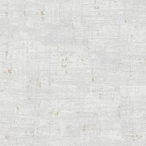 Profhome - Papier peint aspect crépi 396573 papier peint intissé texturé avec une texture tangible et des accents métalliques gris blanc-crème or