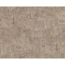 Papier peint aspect crépi Edem 9093-16 papier peint gaufré à chaud avec dos intissé gaufré au style shabby chic brillant beige brun argent 10,65 m2