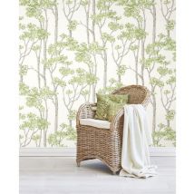 Roommates - Papier Peint rouleau auto-adhésif - Arbre Bouleau Vert