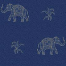 Roommates - Papier Peint rouleau auto-adhésif - Eléphant qui marche - Bleu