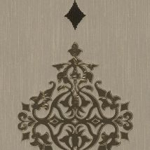Papier peint baroque beige & doré effet textile Tapisserie baroque beige & or idéale salon Papier peint intissé motif damassé relief