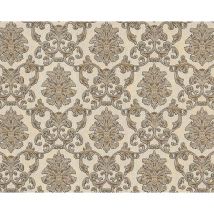 Edem - Papier peint baroque 6001-91 Papier peint intissé gaufré avec des ornements scintillant crème beige or 10,65 m2