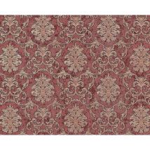Edem - Papier peint baroque 6001-94 Papier peint intissé gaufré avec des ornements scintillant rouge cuivré or 10,65 m2