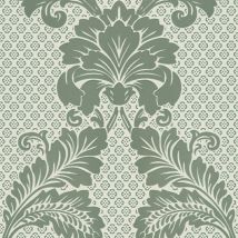Profhome - Papel pintado barroco 305443 papel pintado no tejido ligeramente texturado de estilo barroco mate verde azul 5,22 m2