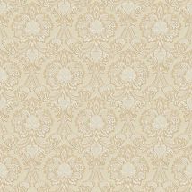 Papier peint baroque Profhome 310323 papier peint légèrement texturé au style baroque mat or beige blanc crème 5,33 m2