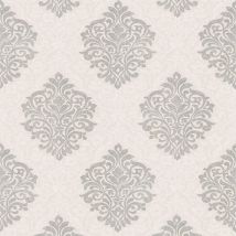 Profhome - Papier peint baroque 324803 papier peint intissé lisse au style baroque mat beige argent 5,33 m2