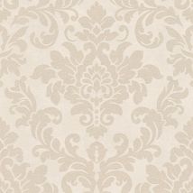 Profhome - Papier peint baroque 372703 papier peint intissé légèrement texturé au style baroque scintillant beige blanc-crème or 5,33 m2