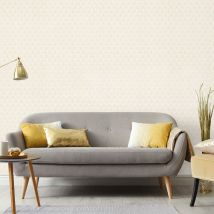 Papier peint beige crème motif chic chambre adulte | Tapisserie graphique chic beige idéale salon | Papier peint intissé couloir