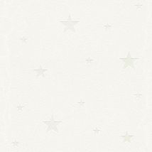 Papier peint blanc intissé phosphorescent Tapisserie motif étoile pour chambre enfant Papier peint bébé étoile lumineuse