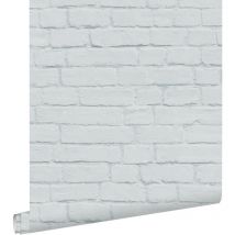 papier peint brique gris clair - ESTAhome