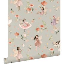 Estahome - papier peint des fées rose et bleu vert