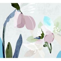 Ag Art - Papier peint dessin de fleurs effet peinture 225 x 270 cm