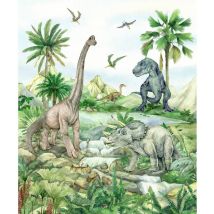 Ag Art - Papier peint dinosaures en couleurs 225 x 270 cm