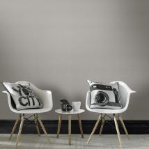 Superfresco Easy - Papier peint intissé Double largeur Uni Tissage Textile 1005 x 106cm Gris clair