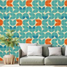 Papier peint, duplicate blue salon