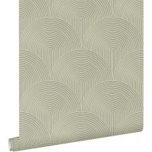 papier peint effet 3D vert - ESTAhome