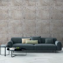 Hxadeco - Papier peint effet beton banché 159x280cm