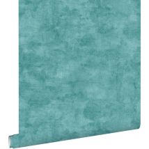 Estahome - papier peint effet béton turquoise