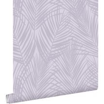 papier peint feuilles de palmier lilas violet - ESTAhome