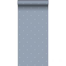 Sanders&sanders - papier peint fleurs bleu gris et blanc
