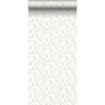 Sanders&sanders - papier peint fleurs jaune ocre et blanc