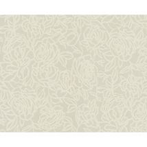 Papier peint floral Edem 9040-20 papier peint gaufré à chaud avec dos intissé gaufré avec des ornements floraux brillant crème blanc gris 10,65 m2