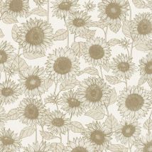 Profhome - Papel pintado floral 376851 papel pintado no tejido ligeramente texturado con dibujo floral mate beige blanco 5,33 m2