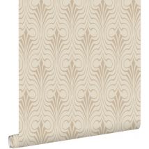 Estahome - papier peint forme graphique beige