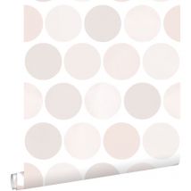Estahome - papier peint gros points rose clair
