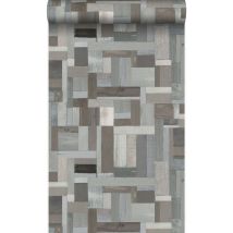 Origin - papier peint imitation bois gris clair et taupe Wallcoverings