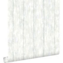 Estahome - papier peint imitation bois bleu clair