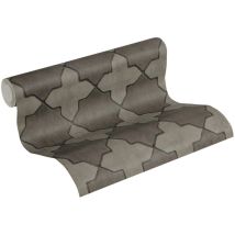 Papier peint – 53 cm x 10,05 m – Motif trompe l'œil carreaux de ciment – Lessivable, brossable – 100% écologique