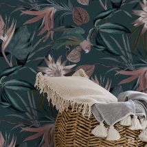 Superfresco Easy - Papier peint intissé Perroquets 1005 x 52cm Bleu, rose