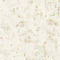 Papier peint moderne beige et doré pour salon | Tapisserie chambre adulte blance et dorée | Papier peint couloir et chambre - 10,05 x 0,53 m