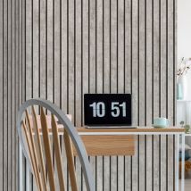 Superfresco Easy - Papier peint intissé Béton rayé 1005 x 52cm Gris