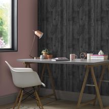 Superfresco Easy - Papier peint intissé Bois Deluxe 1005 x 52cm Noir