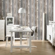 Vtwonen - Papier peint intissé Bois Naturel planches 1005 x 52cm Marron