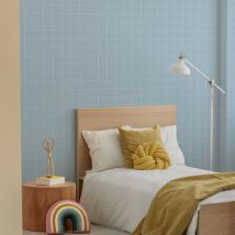 Superfresco Easy - Papier peint intissé carrés Square 1005 x 52cm Bleu