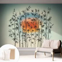 Tapete Vliestapete Mit Kleber - Modernes Design - Wohnungsdeko - Geruchslos - Langlebig Harmonischer Sonnenuntergang 312x219 Cm