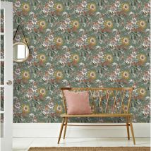 Superfresco Easy - Papier peint intissé Fleuri Elégance 1005 x 52cm Vert
