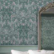 Papier peint intissé Laura Ashley Apolline Jade 1005 x 52cm Vert
